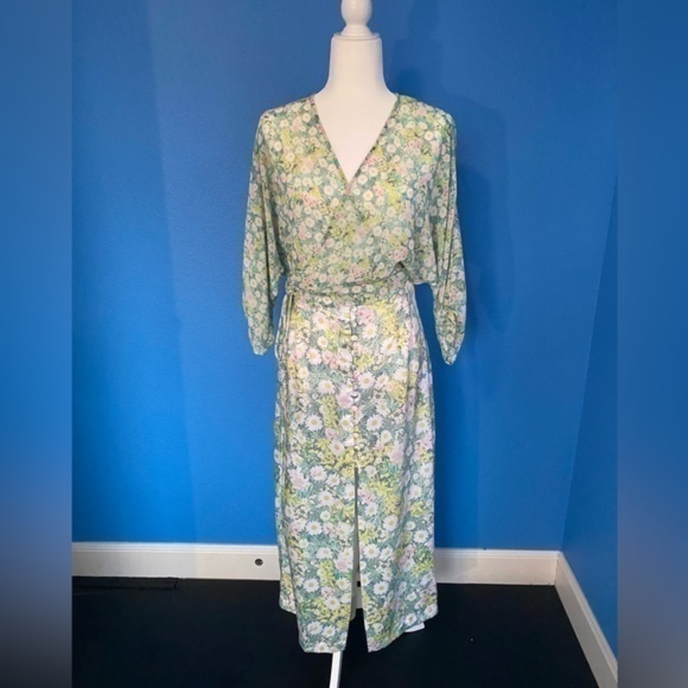 Zara floral wrap top and skirt